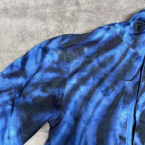 Volcom Fifty Fifty Men’s Small Blue Black Tie Dye Snowboarding Jacket Waterproof - Picture 11 of 12
